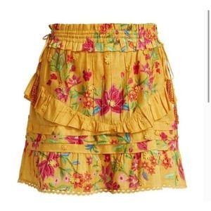 NWT Farm Rio flower dream ruffle mini skirt sz L